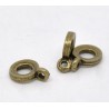 10 bélières bronze ronde 11x8mm