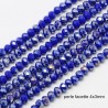 30 perles verre abbaccus bleu nuit prisme 4x3mm