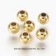 20 Perles rondes laiton plaqué or 4mm
