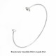 1 bracelet jonc réglable acier inoxydable 65mm