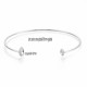 1 bracelet jonc réglable acier inoxydable 65mm