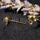 10 supports  boucle d'oreille clous puce laiton or 6mm