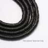 100 perles palet plat pâte polymère Heishi noire  6mm