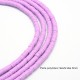 50 perles palet plat pâte polymère Heishi lilas 6mm