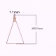 4 supports boucle d'oreille triangle or 40x25mm