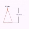 2 supports boucle d'oreille triangle or rose 40x25mm