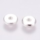 10 perles palet plat intercalaire laiton 7x3mm argent 925