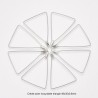 6 créoles triangle acier inoxydable 49x35x0,6mm