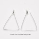 6 créoles triangle acier inoxydable 49x35x0,6mm