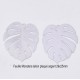 4 breloques pendentif feuille Monstera laiton plaqué argent 29x25mm