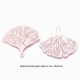 6 Estampes filigrane laiton or rose feuille gingko 30x33mm