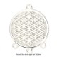 4 pendentifs connecteur  argenté fleur de vie 38x29mm