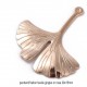 4 breloques feuilles gingko laiton or rose  29x15mm