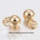 10 mini breloque charm's   boule acier or 6x3mm