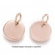 6 sequins pendentif acier or rose 8mm