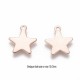 10 breloques acier or rose étoile 15x13mm