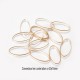 20 connecteurs lien ovale laiton or 30x16mm