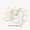 10 connecteurs lien ovale laiton or 30x16mm