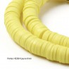 100 perles palet plat pâte polymère Heishi jaune  6mm