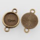 10 connecteurs support cabochons  bronze plat 10mm