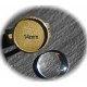 2 supports de bague ronde a cabochon bronze  14mm
