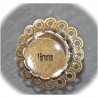 2 supports de bague  cabochon rosace  bronze  16mm