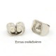 20 fermoirs poussoirs  papillons  de boucle d'oreille argent platine   5x4mm