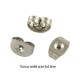 20 embouts fermoir poussoir  papillons boucle d'oreille acier inoxydable 6x4,5mm