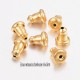 10 Embouts fermoir ventouse acier or 6x4,5mm