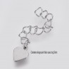 6 chainettes finition  acier inoxydable 50mm