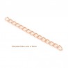 10 chainettes acier inoxydable or 50mm