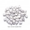20 sequins rond acier inoxydable 7x5mm