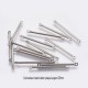 10 connecteurs baton  laiton plaqué argent 25x1mm