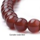 10 perles semi précieuse cornaline véritable brique 8mm