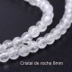 10 perles ronde cristal de roche naturelle 8mm
