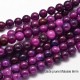 10  perles pierre jade ronde prune rose  Malaisie  6mm