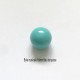 1boule musicale de bola de  grossesse bleu ciel turquoise  diametre 16mm