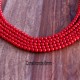 20 perles de  corail ronds lisse véritable 6mm