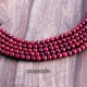 20 perles de corail véritable ronds rouge profond 6mm