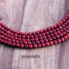 20 perles de corail véritable ronds rouge profond 6mm