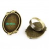 2 supports cabochon bague réglable 18x25mm