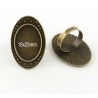 2 supports bague réglable bronze 18x25mm
