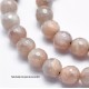 6 perles de  lune rosée  facette rainbow 8mm
