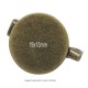 8 supports broche ronde laiton bronze 19x15mm