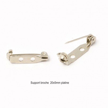 20 supports broche rectangle  platine à  vis 20x5mm