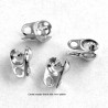 20 cache noeuds argenté platine chaine bille 1mm