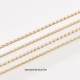 1M chaine laiton serpentine or clair 0,8mm