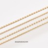 1M chaine laiton serpentine or clair 0,8mm