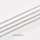 1M chaine laiton serpentine platine 0,8mm