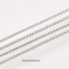 1M chaine laiton serpentine platine 0,8mm